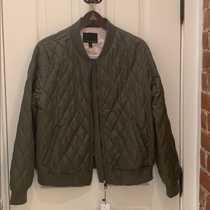 Banana Republic Quilted Bomber Jacket L New